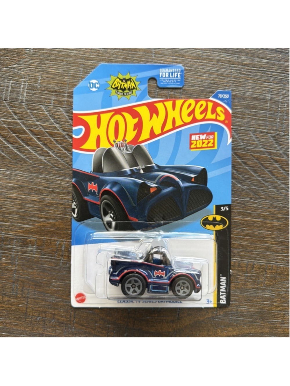 2022 Hot Wheels Batman #3/5 Classic TV Series Batmobile #78/250 Blue